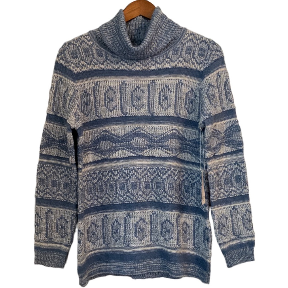 Coco Y Club Women’s Turtle Neck Sweater Blue Size S